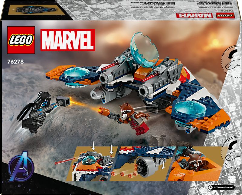 LEGO-Marvel-76278-Warbird-di-Rocket-vs.-Ronan-Astronave-Giocattolo-per-Bambini-di-8--Anni-Regalo-Guardiani-della-Galassia