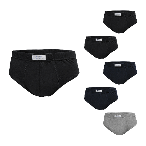 Liabel Set 6 Pezzi Uomo Slip LIABEL Cotone Elasticizzato Assortito Tg Forti 1104
