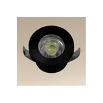 TrAdE Shop Traesio  Faretto 1w Led Incasso A Soffitto Ip20 Nero Mini Spot Segnapassi Luce Fredda 00281 -