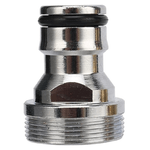 TrAdE Shop Traesio  Raccordo Per Tubi Da Giardino Attrezzature Per Capezzoli Filettate M22/m24 In Acciaio -