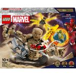 LEGO Marvel 76280 Spider-Man vs. Uomo Sabbia: Battaglia Finale con Minifigure dei Cattivi, Gioco per Bambini 10+