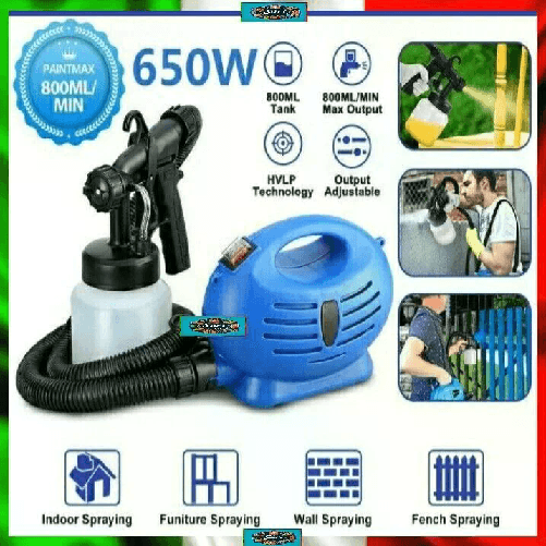 No Brend Pistola a Spruzzo Elettrica 650W Verniciatura HVLP 700ML Pareti Mobili Recinto
