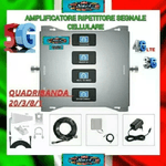 HWATEL KIT 4 in 1 Amplificatore Ripetitore Segnale Cellulare GSM 3G 4G 5G Tutti Gestori