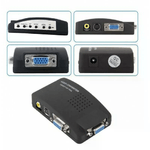 ANDOWLS Adattatore Convertitore AV RCA S-Video a VGA per Monitor HDTV DVD CCTV PC
