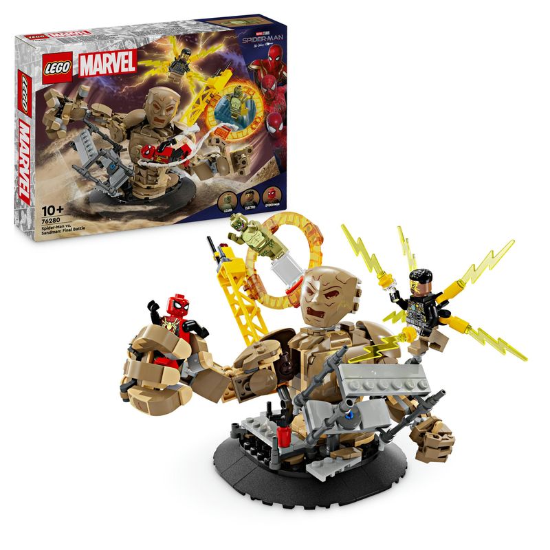 LEGO-Marvel-76280-Spider-Man-vs.-Uomo-Sabbia--Battaglia-Finale-con-Minifigure-dei-Cattivi-Gioco-per-Bambini-10--Idea-Regalo