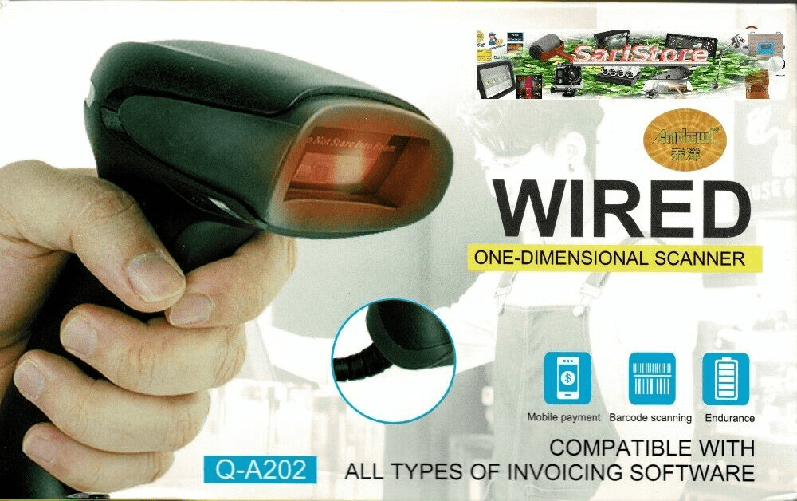 ANDOWL O LEOVIN o altro  Lettore Codice a Barre Barcode Scanner Laser USB – Pistola per Negozio e Ufficio