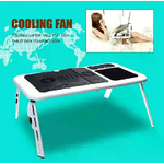 NO BRAND E-Table Scrivania Pieghevole con Ventole | Supporto PC Portatile, Mouse Pad, USB