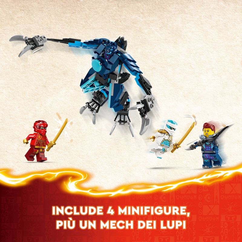 LEGO-NINJAGO-71808-Mech-Elemento-Fuoco-di-Kai-Giochi-per-Bambini-di-7--Anni-con-2-Action-Figure-da-Costruire-e-4-Minifigure