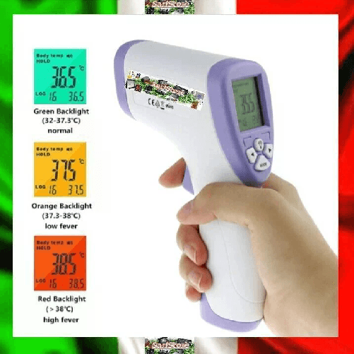 NOBRAND Termometro Infrarossi Elettronico No Contatto Laser Tricolor Misura Temperatura
