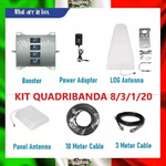 HWATEL Amplificatore Ripetitore Segnale Cellulare 5G 4G LTE GSM Quadribanda Kit 4 in 1