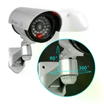 LEOVIN Telecamera Finta Videosorveglianza LED Lampeggiante Rosso Sicurezza 45° Angolo