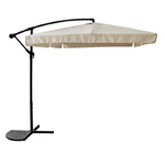 TrAdE Shop Traesio  Ombrellone Laterale Da Giardino Protezione Sole 2x3mt Impermeabile Beige Con Base 223211 -