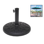 TrAdE Shop Traesio  Base Rotonda Per Ombrellone Da Esterno Giardino Palo Centrale ø43xh32cm Nero 016594 -