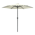 TrAdE Shop Traesio  Ombrellone Da Giardino Parasole Piscina Terrazza ø270x220cm Bianco Manovella 017058 -