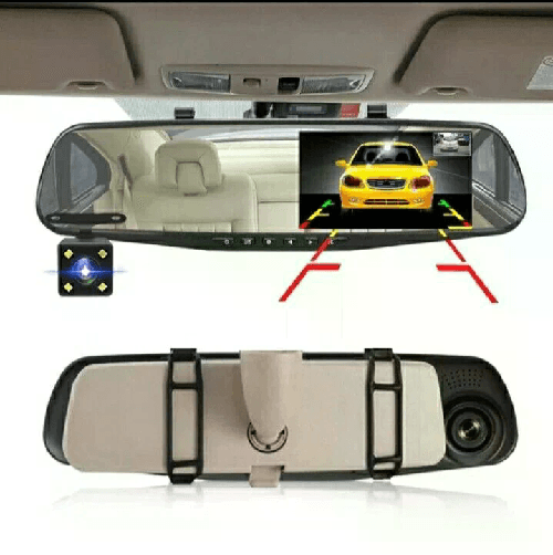 Leovin DashCam Specchietto Retrovisore Full HD 1080 Doppia Camera Auto Visione Notturna