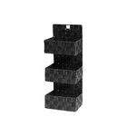 BIANCHERIAWEB Contenitore Rattan Decorativo Cestino Tre Ripiani Porta Oggetti Riviste 20x11x54cm