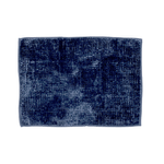 BIANCHERIAWEB Tappeto Shaggy Bagno E Cucina Retro Antiscivolo Microfibra Mod. Perla Blu Navy