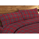 BIANCHERIAWEB Coppia Federe Letto A Sacchetto 100% Cotone Scozzese Kilt Vari Colori