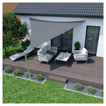 TrAdE Shop Traesio  Vela Tenda Triangolare Parasole Protezione Sole Ombra Giardino 5x5x5 Mt Grigio 222570 -