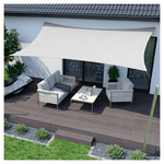 TrAdE Shop Traesio  Vela Tenda Rettangolare Parasole Protezione Sole Ombra Giardino 3x4 Mt Bianca 017036 -