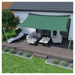 TrAdE Shop Traesio  Vela Tenda Rettangolare Parasole Protezione Sole Ombra Giardino 3x4 Mt Verde 017033 -