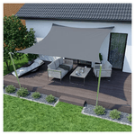 TrAdE Shop Traesio  Vela Tenda Quadrata Parasole Protezione Sole Ombreggiatura Giardino 3x3mt Grigio 222584 -