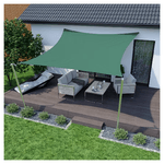 TrAdE Shop Traesio  Vela Tenda Quadrata Parasole Protezione Sole Ombreggiatura Giardino 3x3mt Verde 017032 -