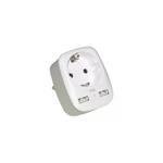 Link Adattatore Multipresa da Muro Spina Italiana 10a con 2 Porte Usb e Una Presa 2 Poli