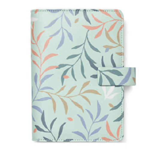 FILOFAX Organiser Botanical - f.to Personal 187 x 153 x 40 mm - con cinturino - menta - Filofax