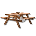 BricoShop24 Gioco Tavolo da Pic Nic in Legno per Giardino Tavolino con Panche Inclusive