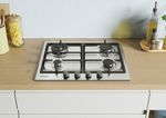Candy-Timeless-CHG6BR4WX-Acciaio-inossidabile-Da-incasso-Gas-4-Fornello-i-