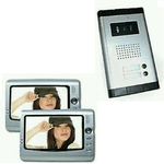 SHOPPING IN RETE KIT VIDEOCITOFONO BIFAMILIARE TELECAMERA 2 MONITOR 7' POLLICI CAMPANELLO