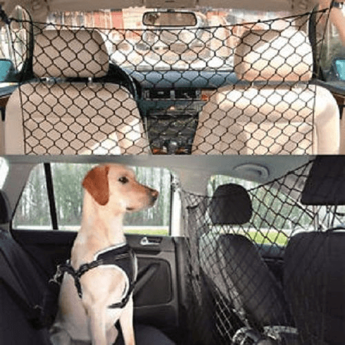 SHOPPING IN RETE DIVISORIO IN RETE ELASTICA TRASPORTO CANI E GATTI ANIMALI PER AUTO CAMPER SUV
