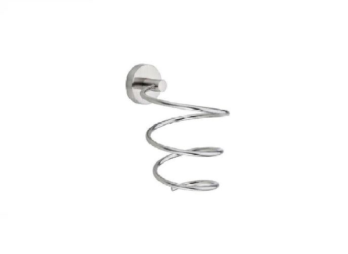 SHOPPING IN RETE PORTA PHON A SPIRALE A MURO O PARETE ACCIAIO ASCIUGACAPELLI ACCESSORI BAGNO