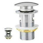 SHOPPING IN RETE PILETTA LAVABO MISCELATORE BIDE UNIVERSALE TAPPO VASCA CLICK CLACK DIAM 60