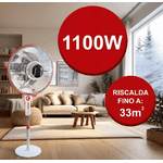 SHOPPING IN RETE Stufa al carbonio a piantana 1100W incandescenza Timer risparmio energetico 220V