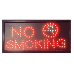 SHOPPING IN RETE INSEGNA LUMINOSA CON SCRITTA NO SMOKING A LED VIETATO FUMARE TABELLA LUMINOSA