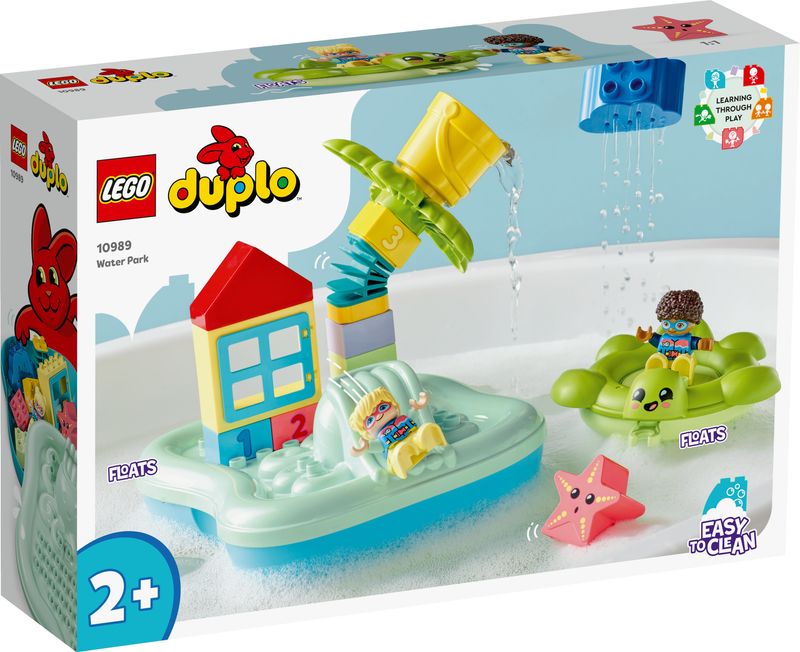 LEGO-DUPLO-10989-Parco-Acquatico-Giochi-da-Bagnetto-per-Bambini-da-2--Anni-con-Isola-Galleggiante-Tartaruga-e-Stella-Marina