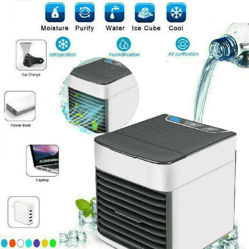 SHOPPING IN RETE MINI CONDIZIONATORE PORTATILE VENTILATORE CLIMATIZZATORE AD ACQUA TAVOLA AUTO