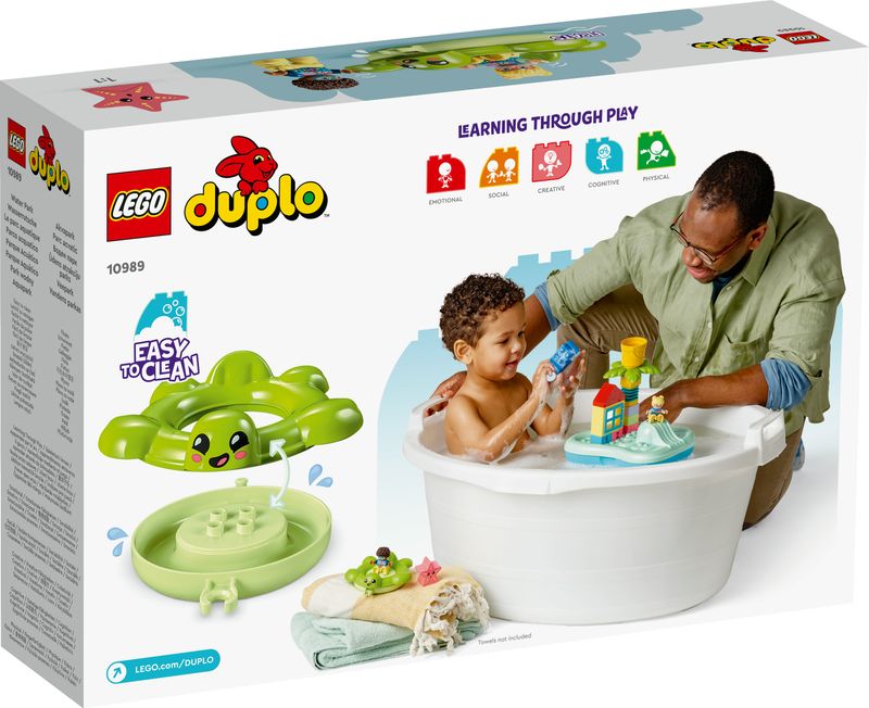 LEGO-DUPLO-10989-Parco-Acquatico-Giochi-da-Bagnetto-per-Bambini-da-2--Anni-con-Isola-Galleggiante-Tartaruga-e-Stella-Marina