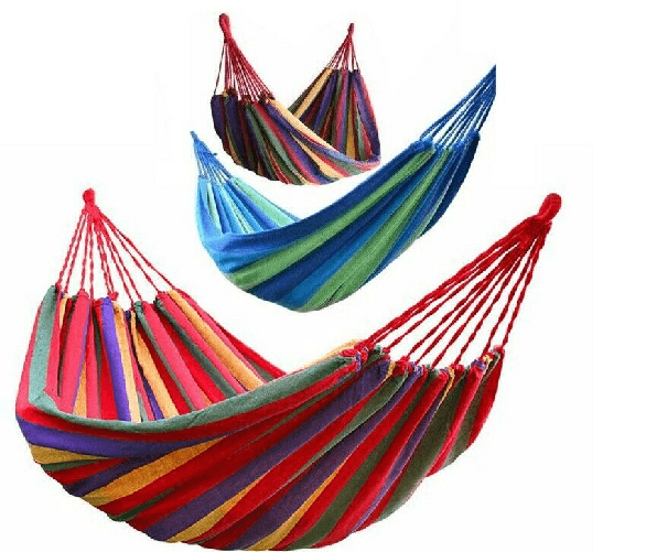 SHOPPING IN RETE AMACA DA GIARDINO COLORATA TESSUTO 190 X 80 SINGOLA SACCA COTONE CAMPEGGIO