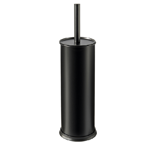 PERFETTO Portascopino Vic - diametro 9,5 cm - altezza 40 cm - acciaio inox - nero satinato - Perfetto