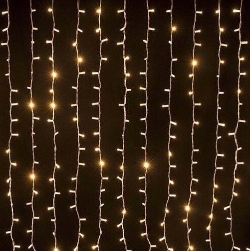 SHOPPING IN RETE  TENDA LUMINOSA BIANCO CALDO A LED NATALE NATALIZIA PER ESTERNO E INTERNO 10MT *1.20MT 640 LED