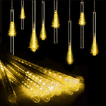SHOPPING IN RETE  LUCI DI NATALE DA ESTERNO BIANCO CALDO LED EFFETTO PIOGGIA STELLA CADENTE METEORITI TUBO 45CM