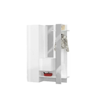 Web Forniture Mobile da ingresso con specchio armadietto e appendiabiti 140x35x191cm - PHOENIX