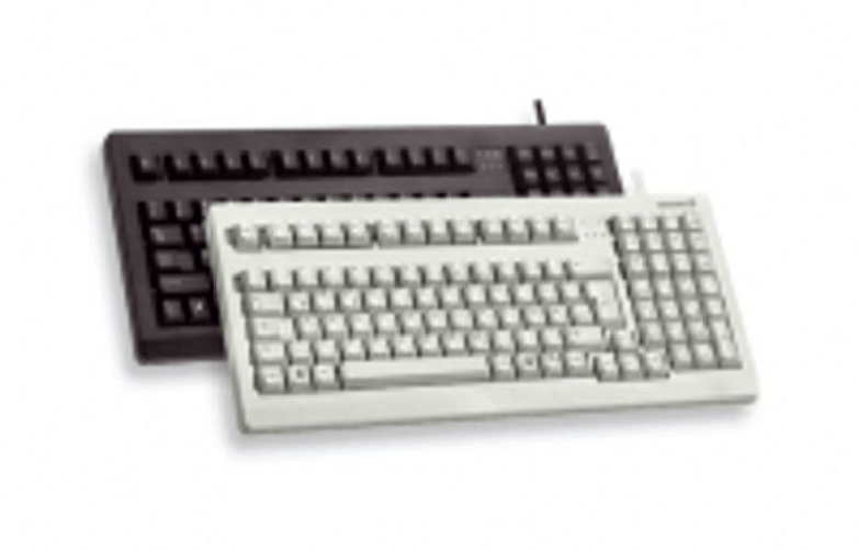 Cherry 19" compact pc keyboard g80-1800 fr tastiera usb + ps/2 qwerty grigio