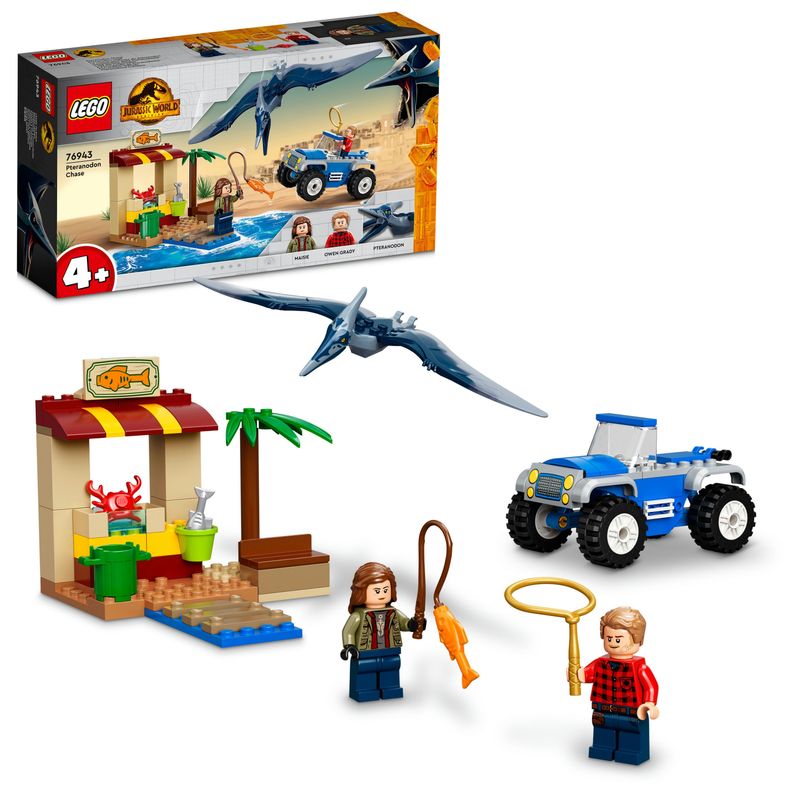 LEGO-Jurassic-World-76943-Inseguimento-dello-Pteranodonte-Giochi-per-bambini-di-4--Anni-con-Dinosauro-Giocattolo