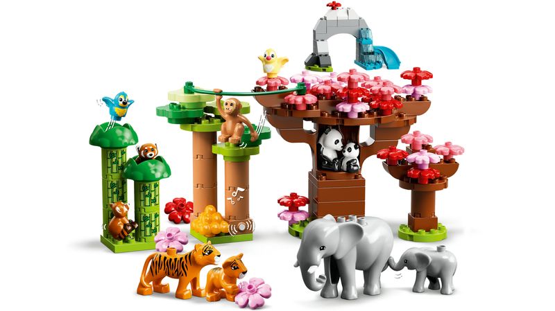 LEGO-DUPLO-10974-Animali-dell’Asia-Tappetino-da-Gioco-con-Elefante-Giocattolo-e-Mattoncino-con-Suoni-Giochi-per-Bambini