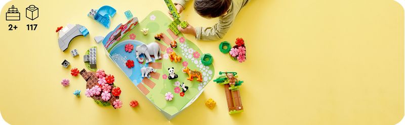 LEGO-DUPLO-10974-Animali-dell’Asia-Tappetino-da-Gioco-con-Elefante-Giocattolo-e-Mattoncino-con-Suoni-Giochi-per-Bambini