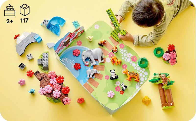 LEGO-DUPLO-10974-Animali-dell’Asia-Tappetino-da-Gioco-con-Elefante-Giocattolo-e-Mattoncino-con-Suoni-Giochi-per-Bambini